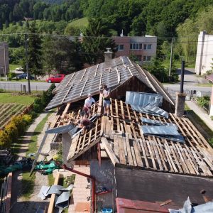 Rekonštrukcia strechy - pod strechou stav
